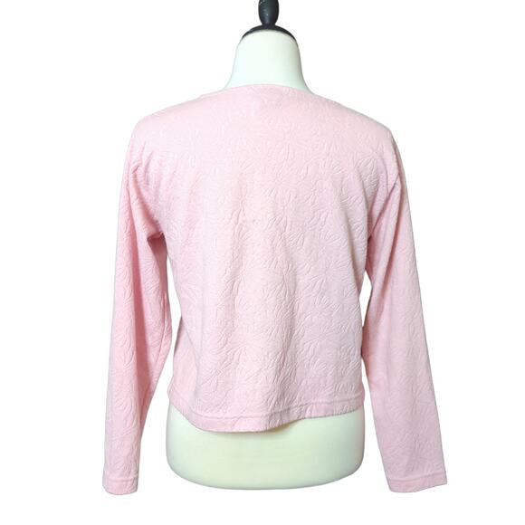 Vintage Pink Floral Design Cardigan Size L - Picture 4 of 5